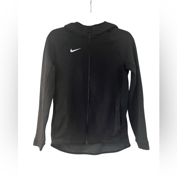 Nike Black and White Full Zip Hooded Jacket Womens Size Small - Picture 1 of 11